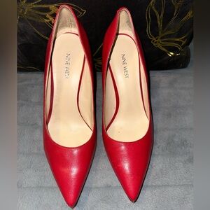 Nine West Jackpot Shoes - Red Leather